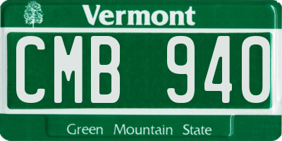 VT license plate CMB940