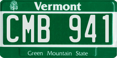 VT license plate CMB941