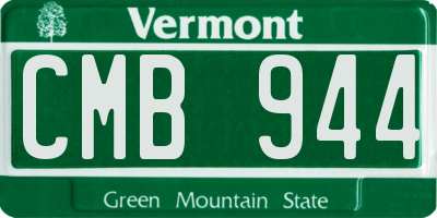 VT license plate CMB944