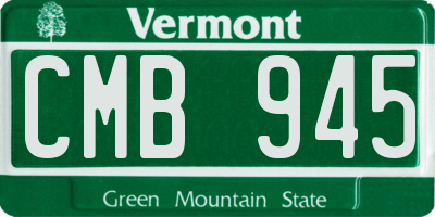 VT license plate CMB945