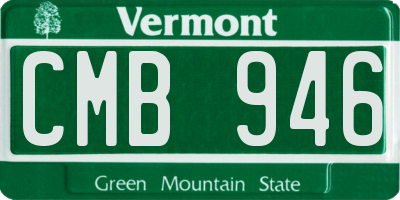 VT license plate CMB946