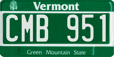 VT license plate CMB951
