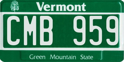 VT license plate CMB959