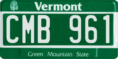 VT license plate CMB961