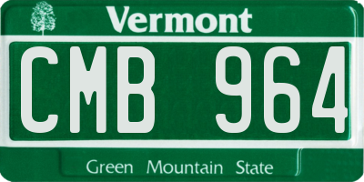 VT license plate CMB964