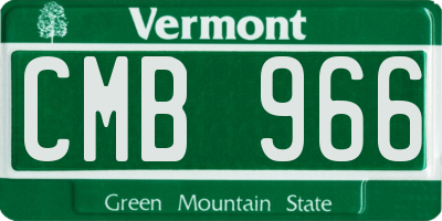 VT license plate CMB966