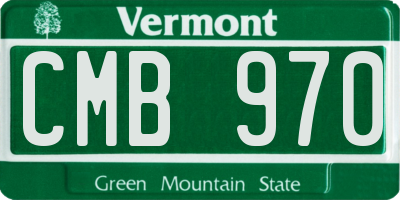 VT license plate CMB970