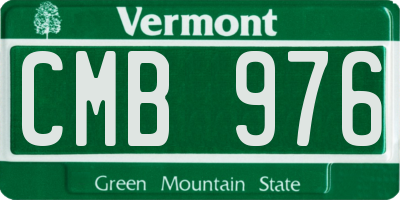 VT license plate CMB976