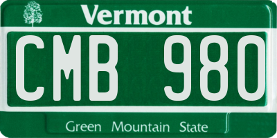 VT license plate CMB980