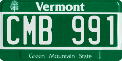VT license plate CMB991