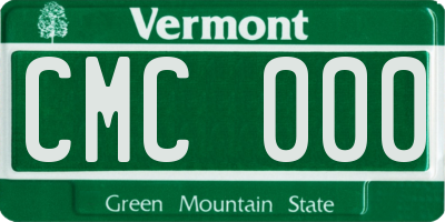 VT license plate CMC000