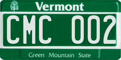 VT license plate CMC002