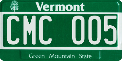 VT license plate CMC005