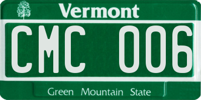 VT license plate CMC006