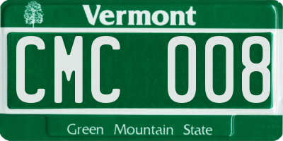VT license plate CMC008