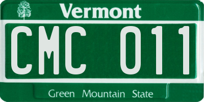 VT license plate CMC011