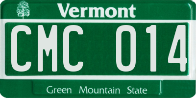 VT license plate CMC014