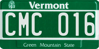 VT license plate CMC016