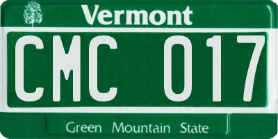 VT license plate CMC017