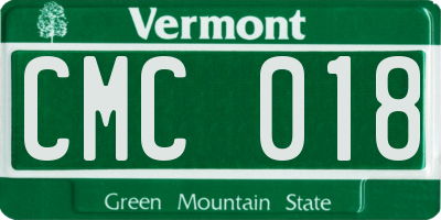 VT license plate CMC018