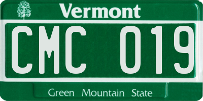 VT license plate CMC019