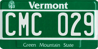 VT license plate CMC029