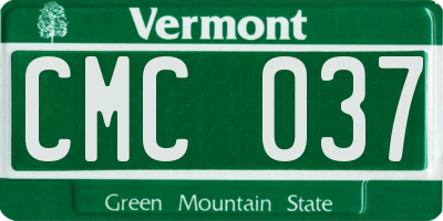 VT license plate CMC037