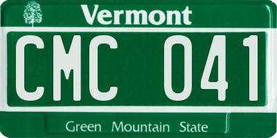 VT license plate CMC041