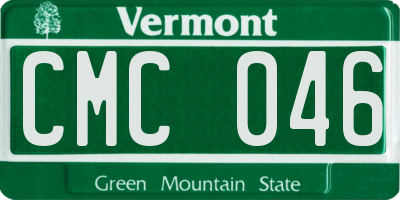 VT license plate CMC046