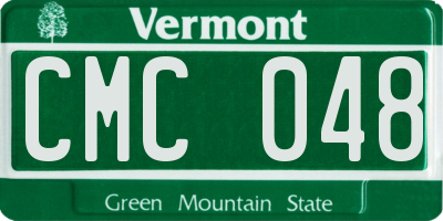 VT license plate CMC048