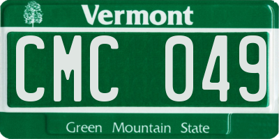 VT license plate CMC049