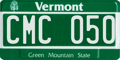 VT license plate CMC050