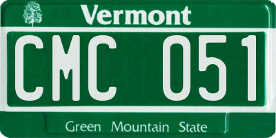 VT license plate CMC051