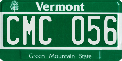 VT license plate CMC056