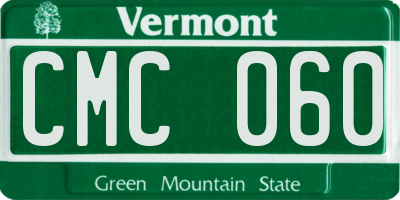 VT license plate CMC060