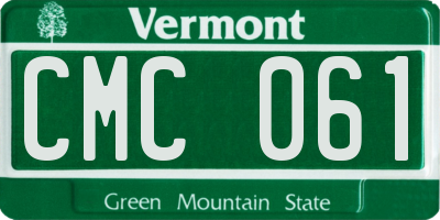 VT license plate CMC061