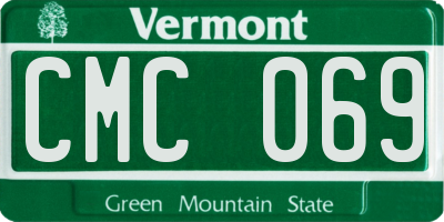 VT license plate CMC069