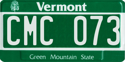 VT license plate CMC073