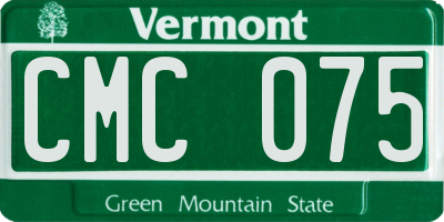 VT license plate CMC075