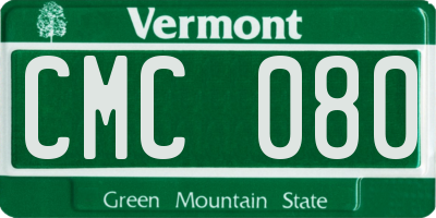 VT license plate CMC080
