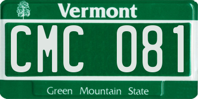 VT license plate CMC081