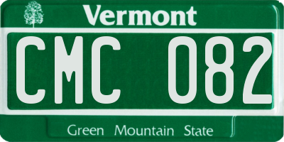 VT license plate CMC082