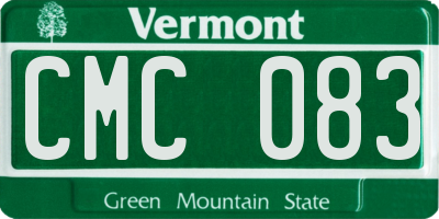 VT license plate CMC083
