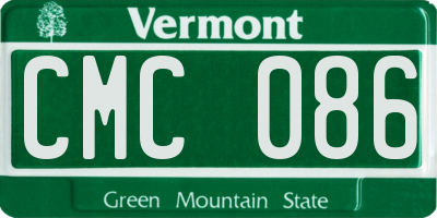 VT license plate CMC086
