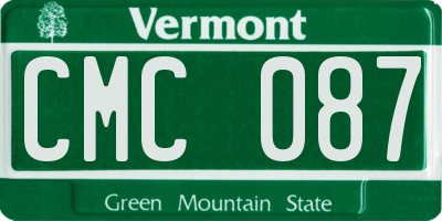 VT license plate CMC087