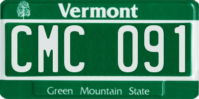 VT license plate CMC091
