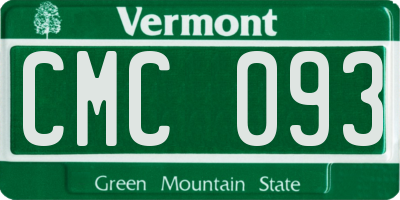 VT license plate CMC093