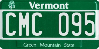 VT license plate CMC095