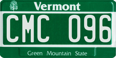 VT license plate CMC096