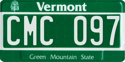 VT license plate CMC097